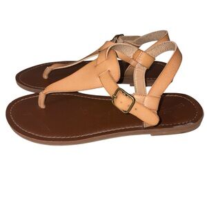 Universal Thread Tan Leather Sandals Size 8
